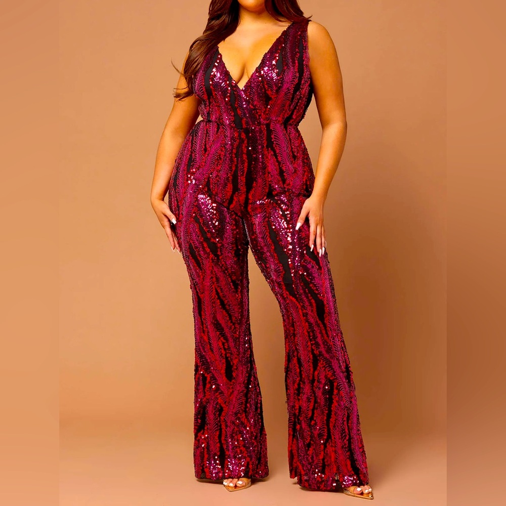 Magenta Jumpsuit 1x